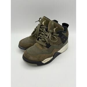 Air Jordan 4 Retro Green Suede Sneaker Size 12C